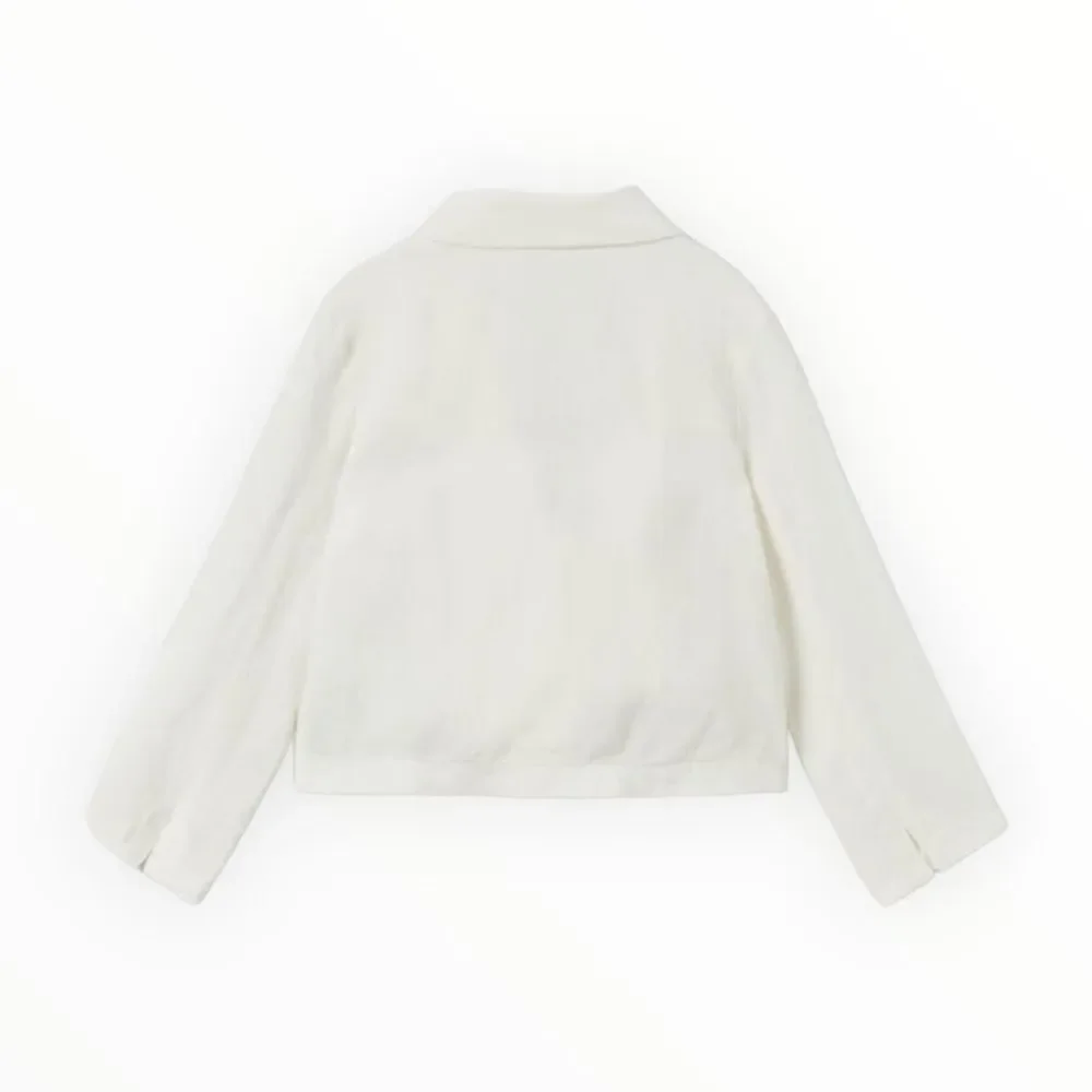 ZARA Kids | White | CROP LINEN BLAZER
